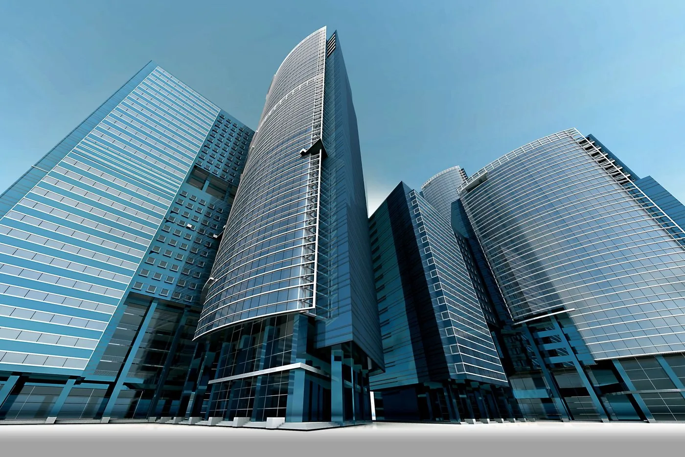 Quartier de tours de bureaux