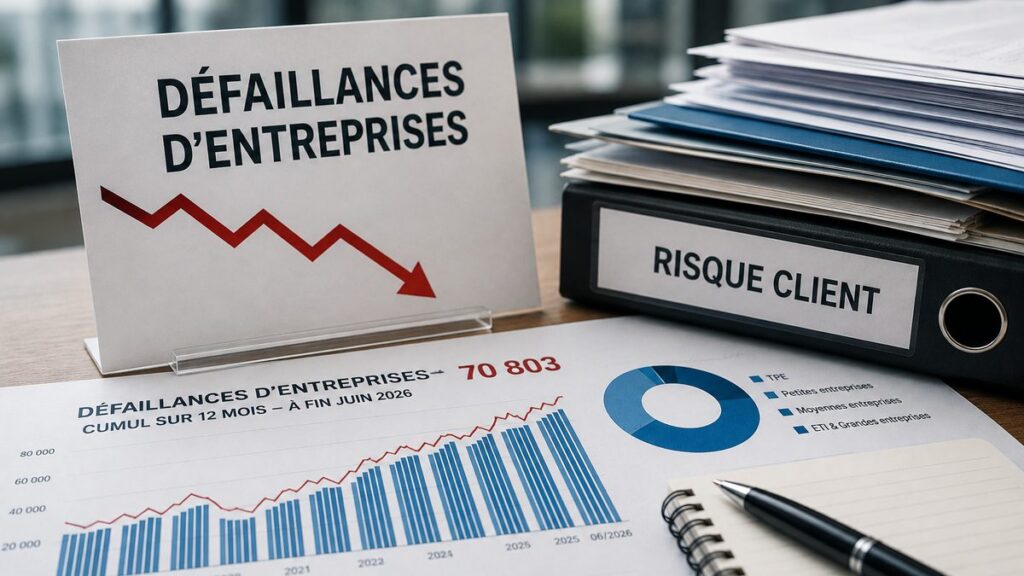 Défaillances d’entreprises : 70 803 cas sur douze mois à fin juin, le risque client reste sous tension
